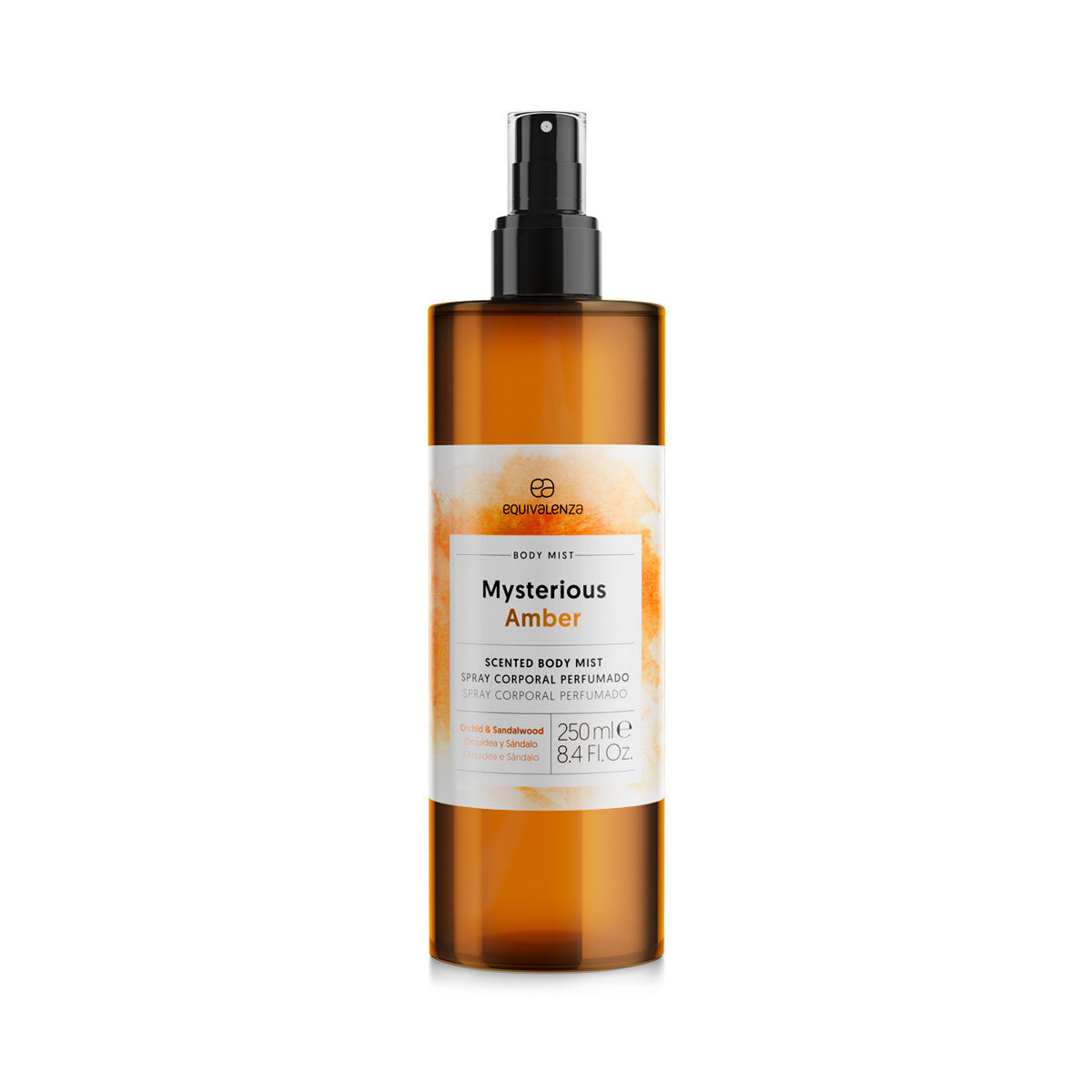 Body Mist Mysterious Amber (âmbar, orquídea branca e sândalo) 250ml